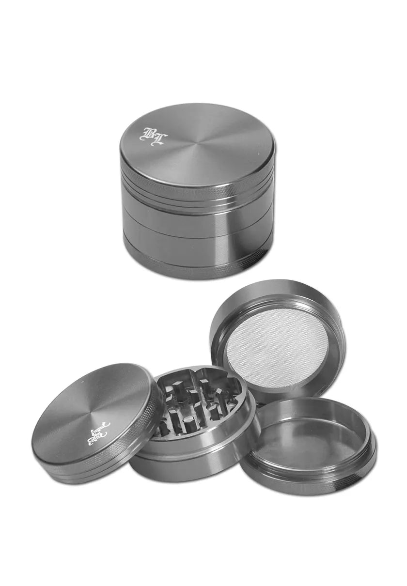 Black Leaf® Aluminium Grinder, 4-teilig, Grau, 40mm
