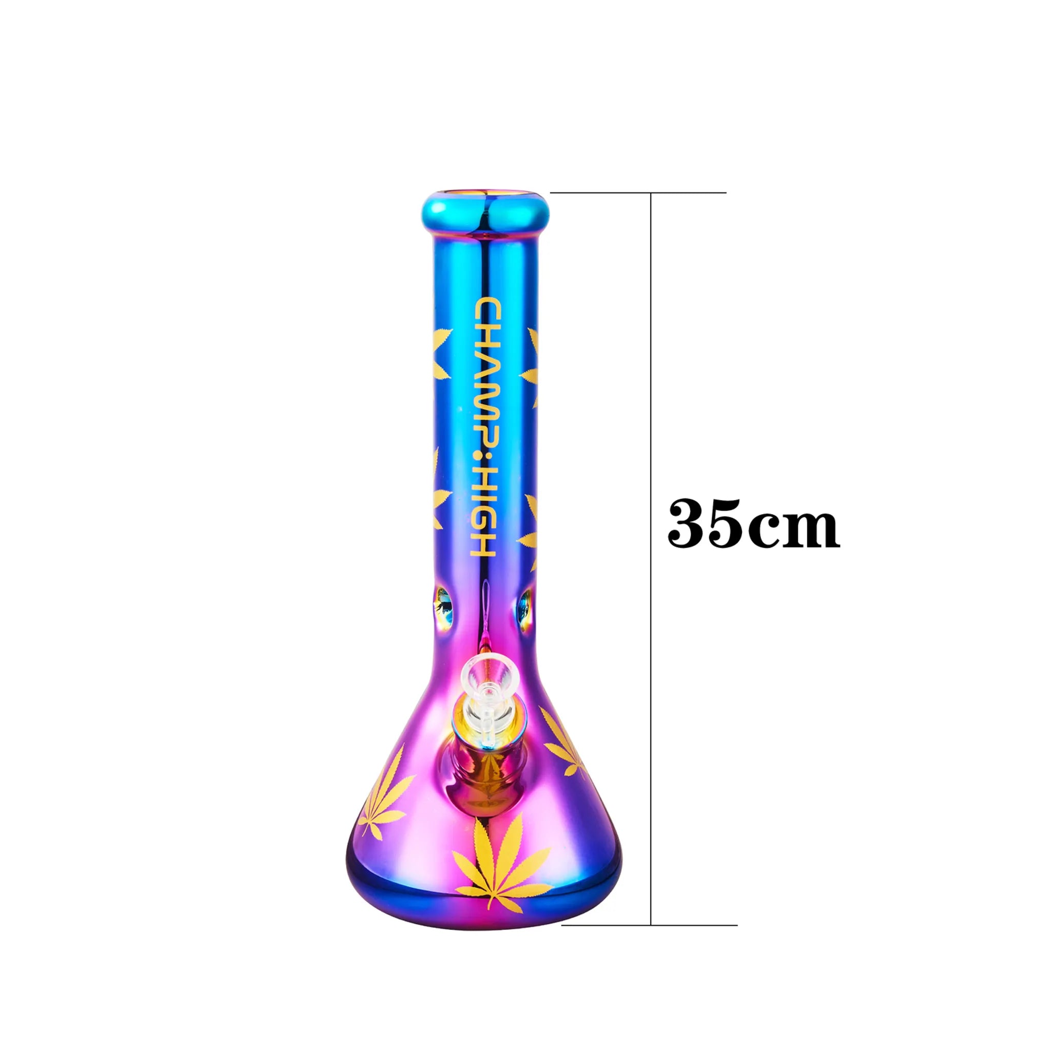 Champ High Glas Bong "Rainbow Leaf"