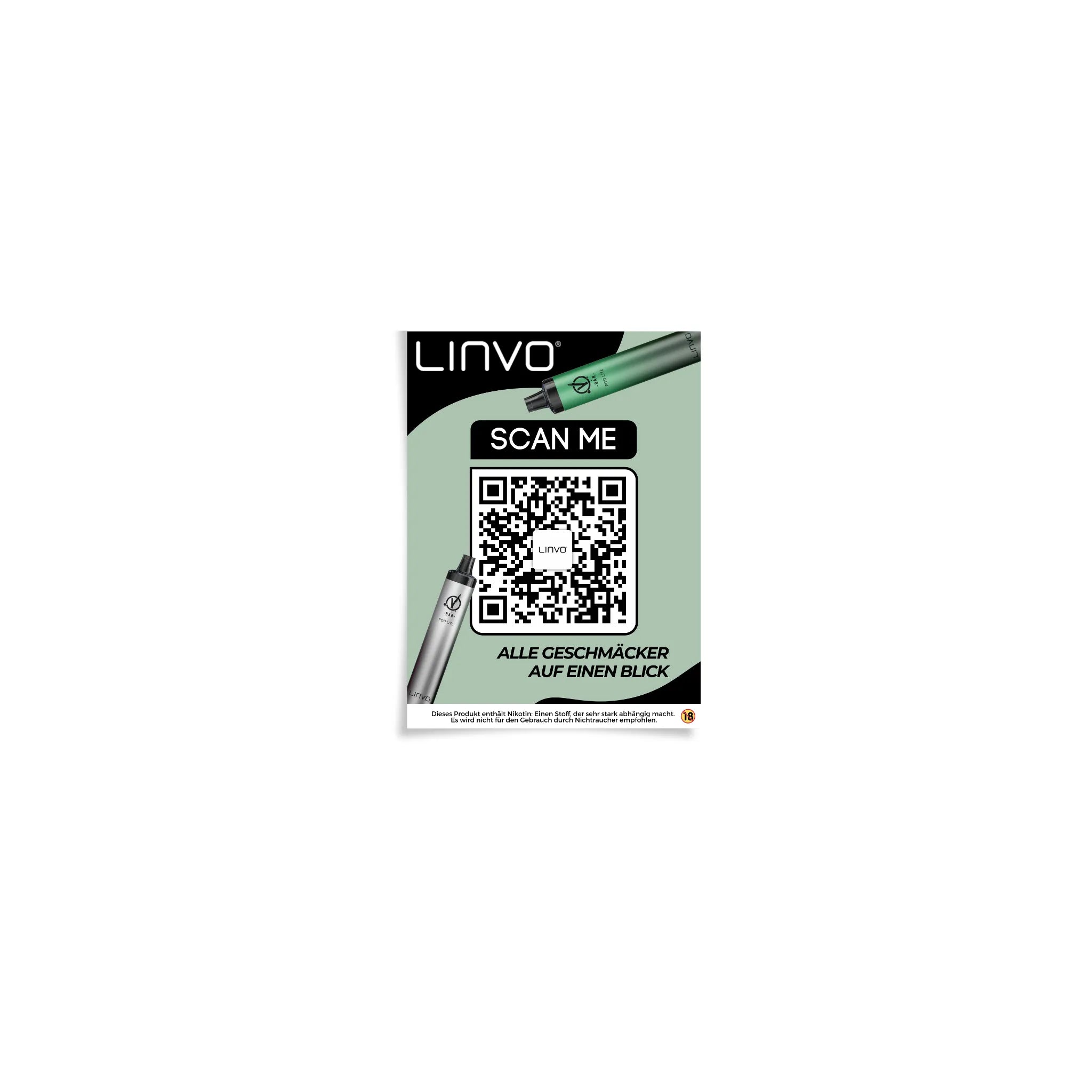 LINVO PodLite Pod-System QR-Code Sticker