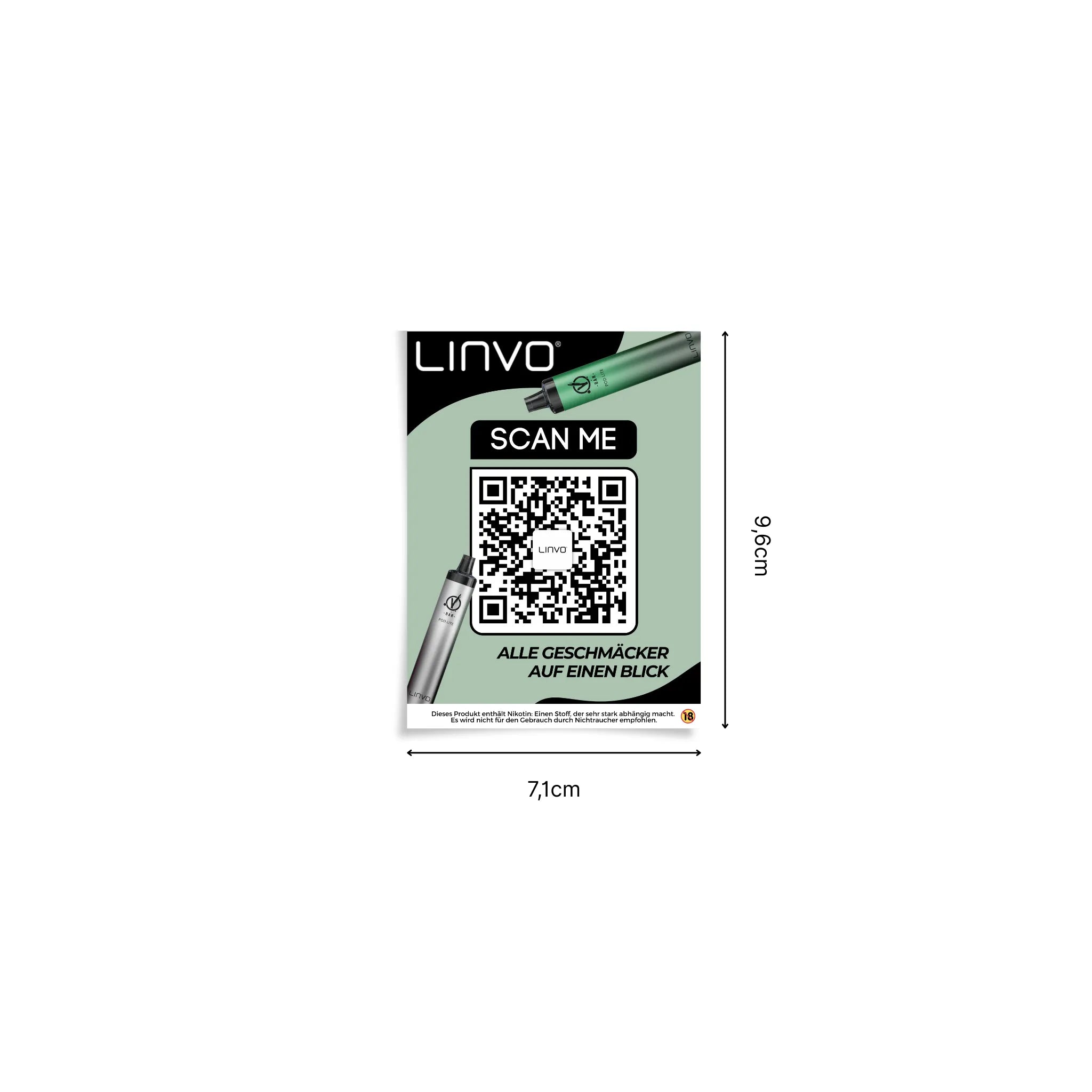 LINVO PodLite Pod-System QR-Code Sticker