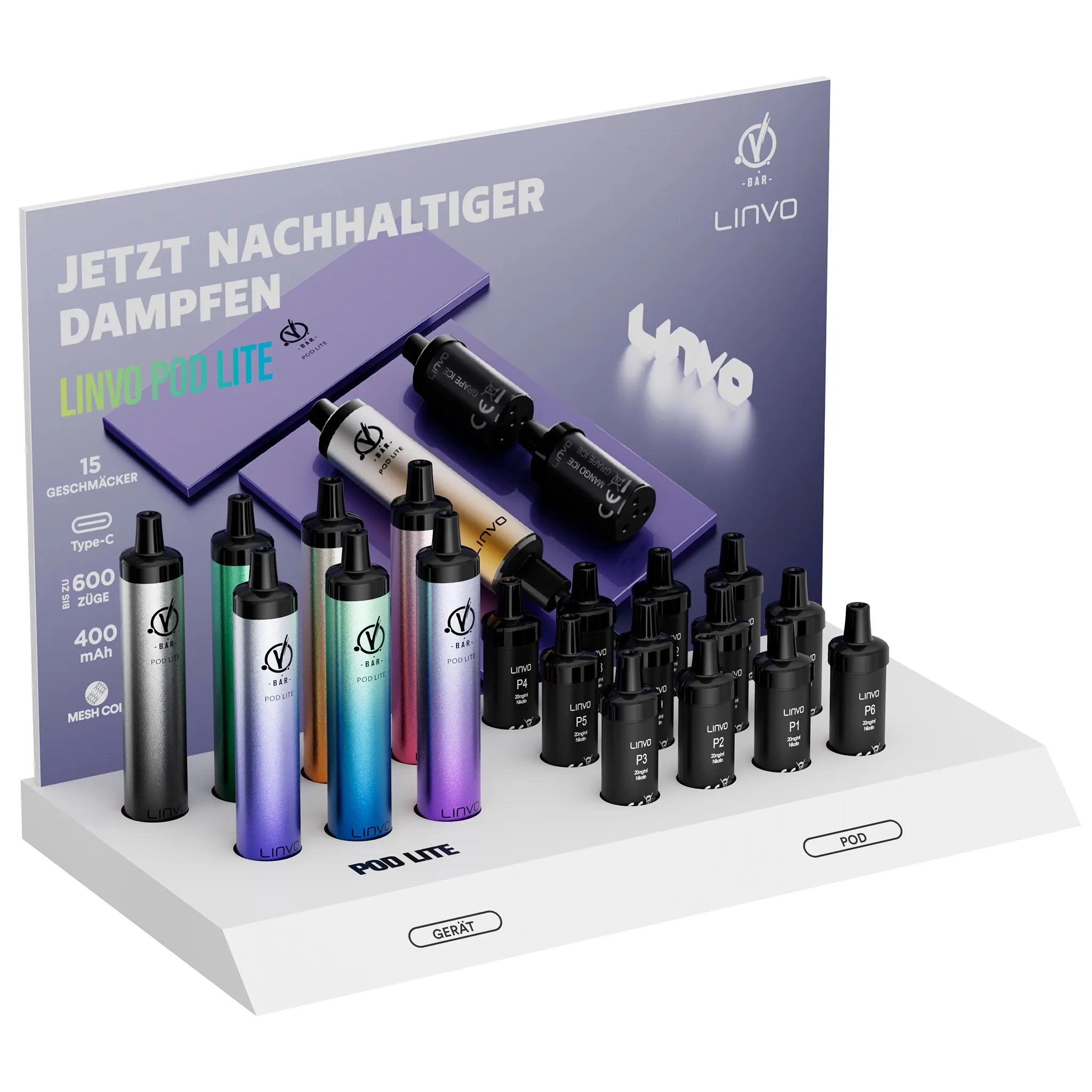 LINVO PodLite Pod-System Starterset inkl. nikotinfrei