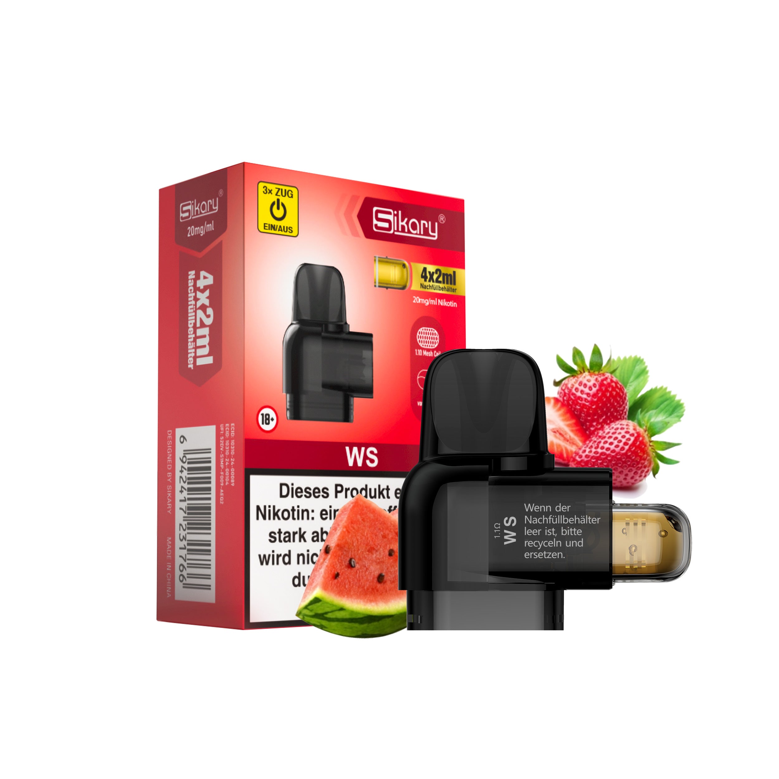 SIKARY S10000 Refill - WS (Watermelon Strawberry)