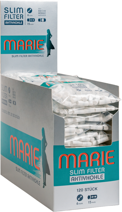 MARIE Slim Filter mit Aktivkohle Ø 6mm