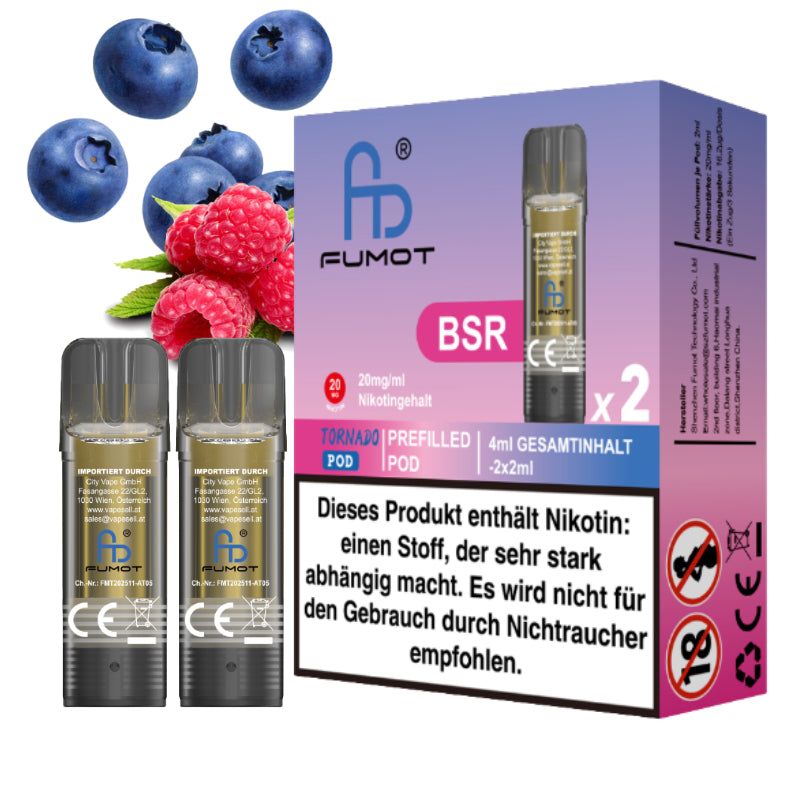 Fumot Tornado Pod - BSR (Blueberry Sour Raspberry)