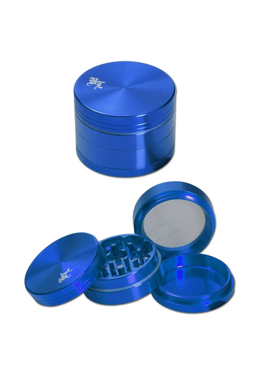 Black Leaf® Aluminium Grinder, 4-teilig, Blau, 40mm