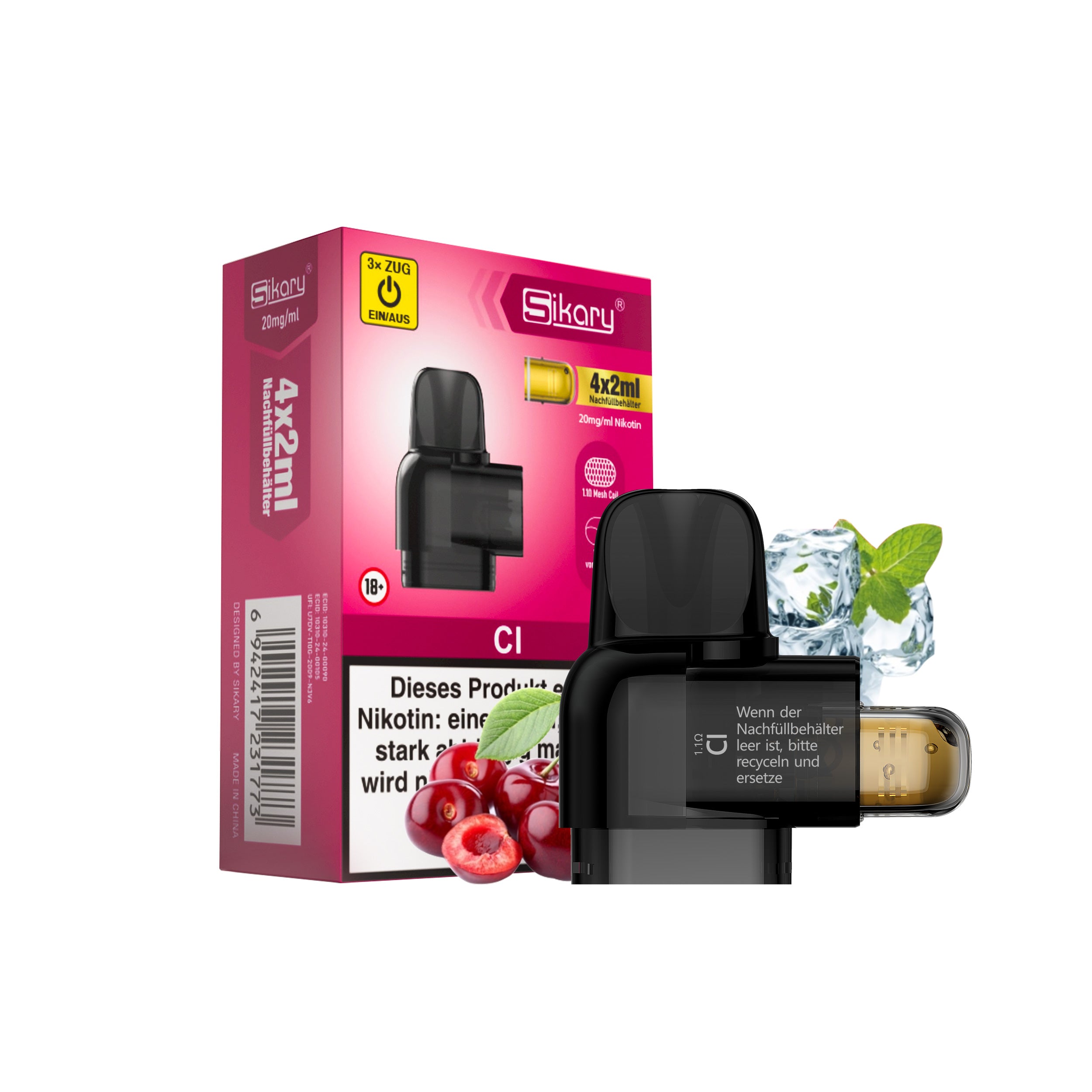 SIKARY S10000 Refill - CI (Cherry Ice)