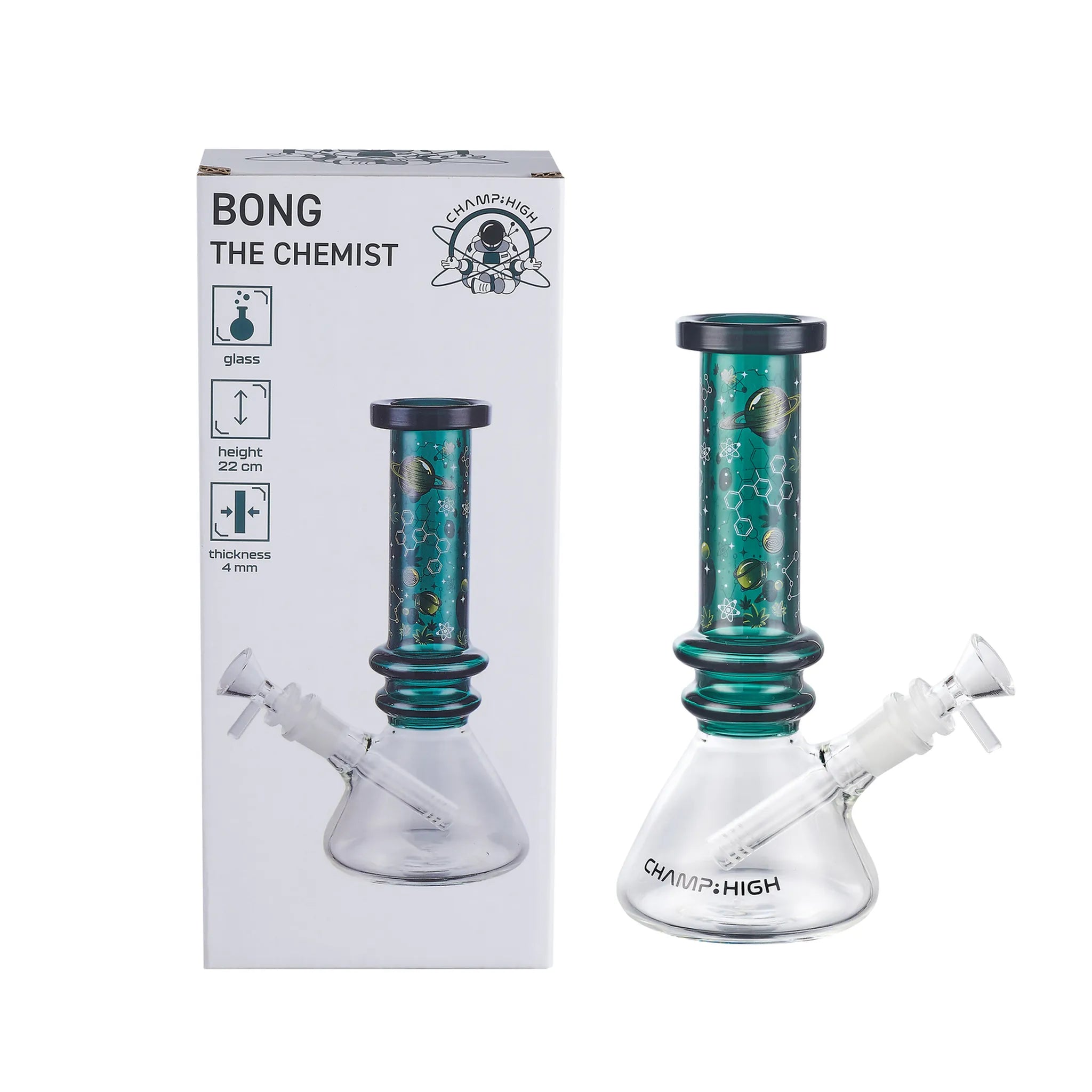 Champ High Glas Bong "The Chemist"