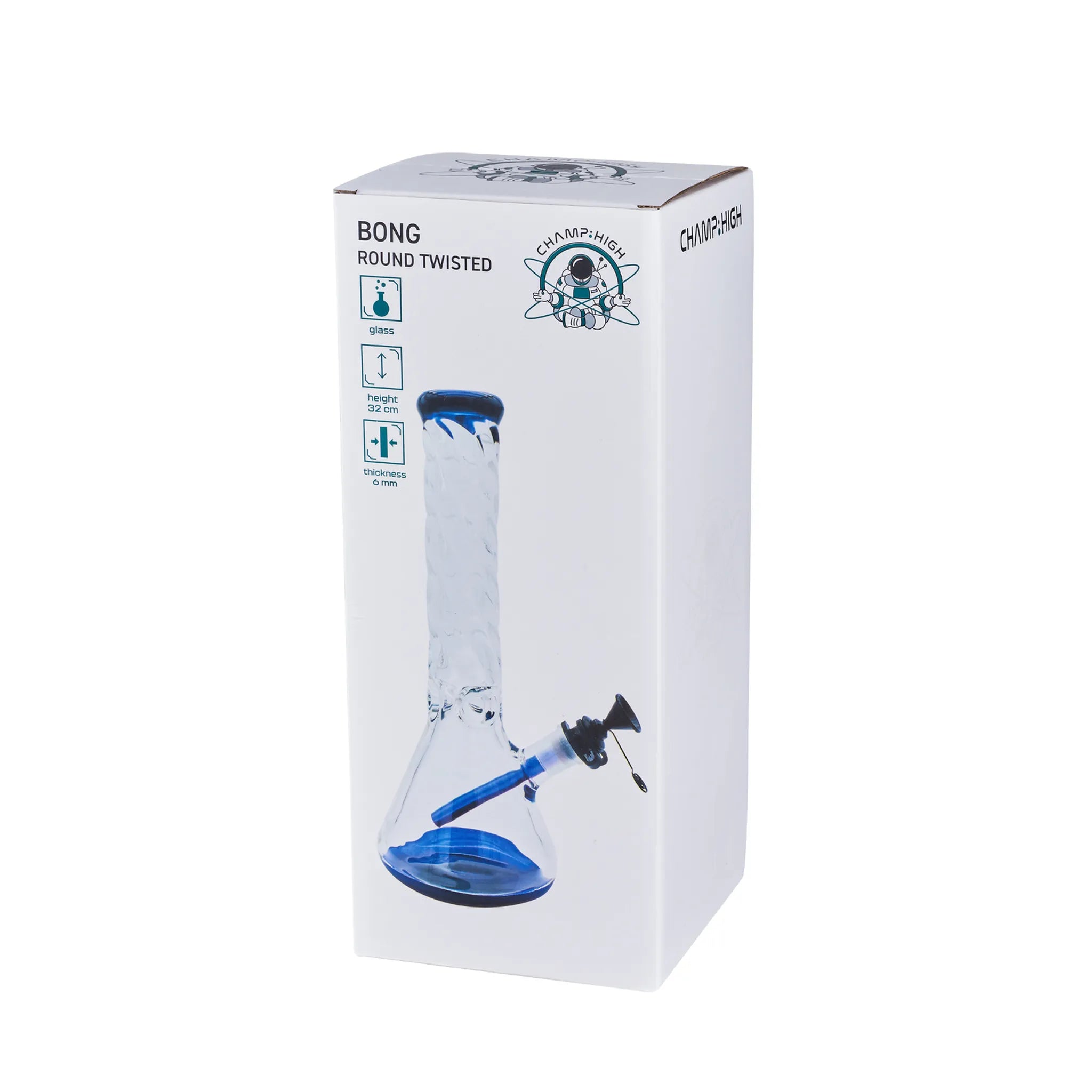 Champ High Glas Bong "Twisted"