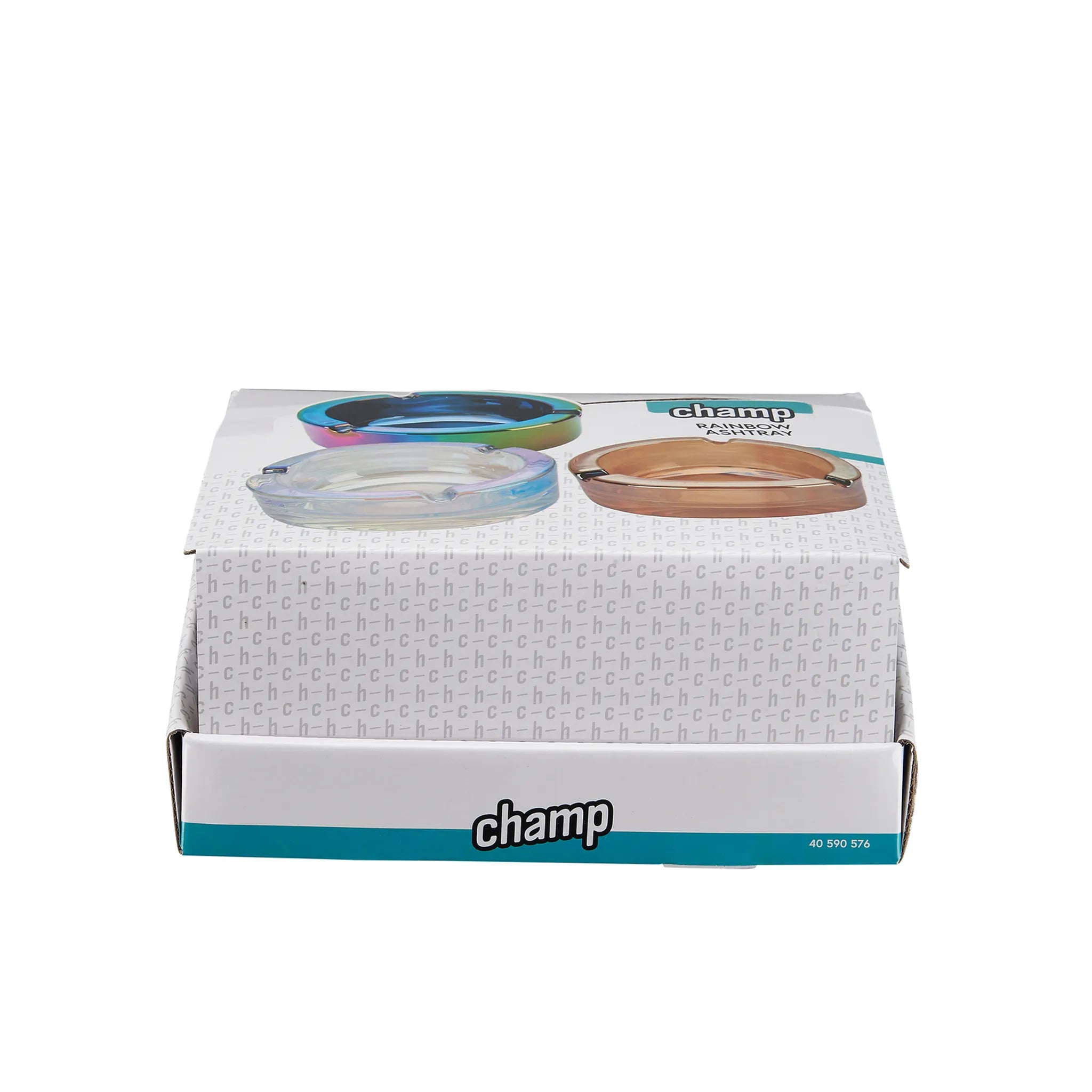 Champ Aschenbecher Regenbogenchrom Rund