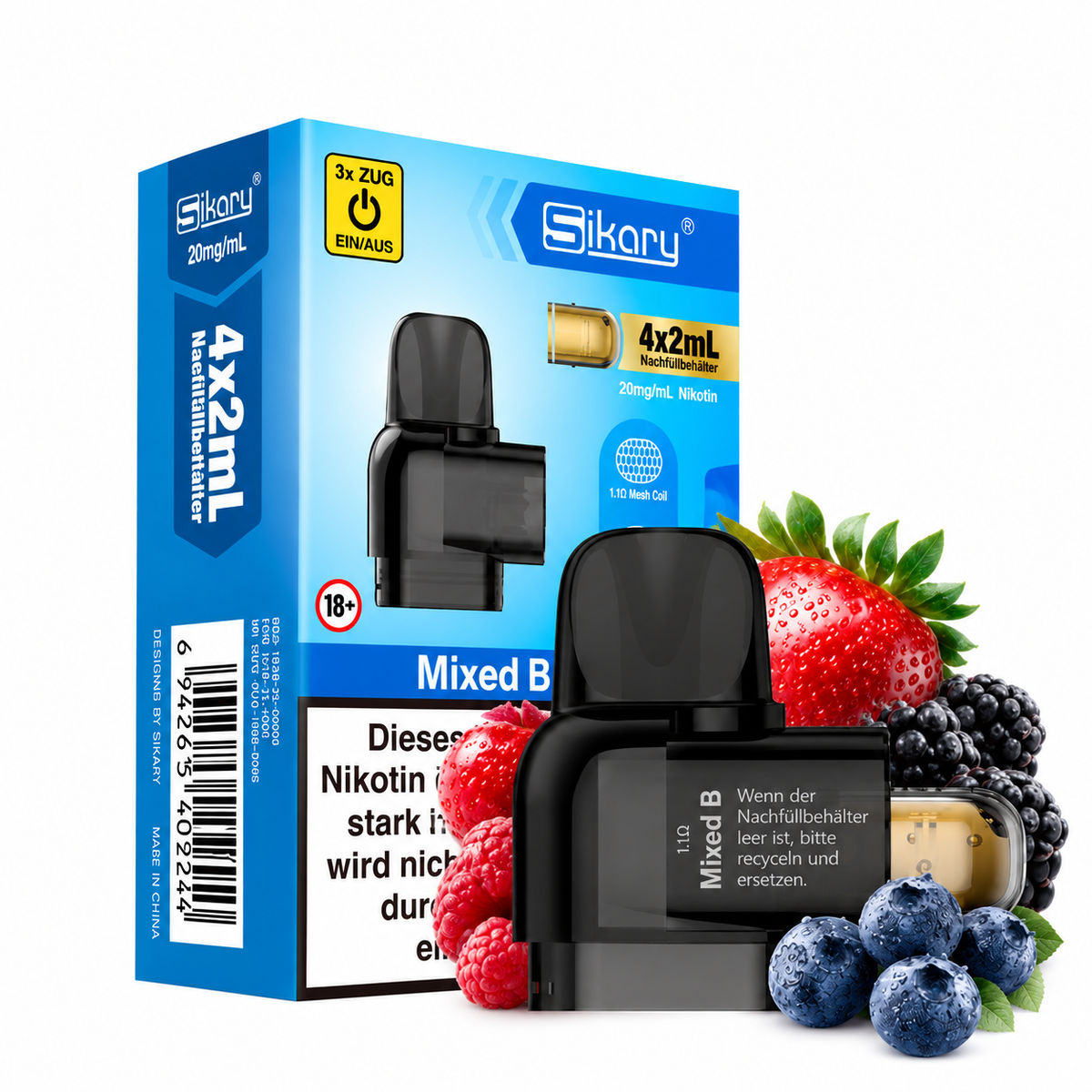SIKARY S10000 Refill - Mixed B (Mixed Berries)
