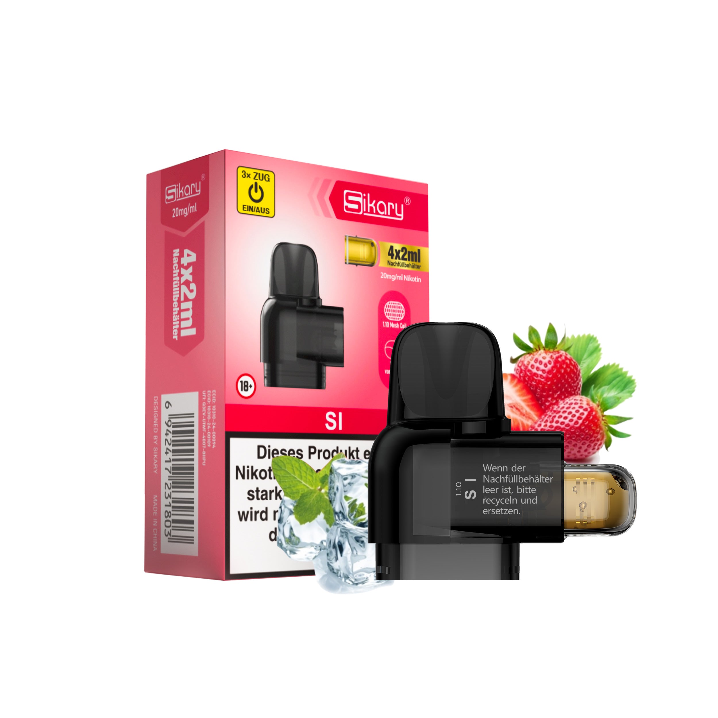 SIKARY S10000 Refill - SI (Strawberry Ice)
